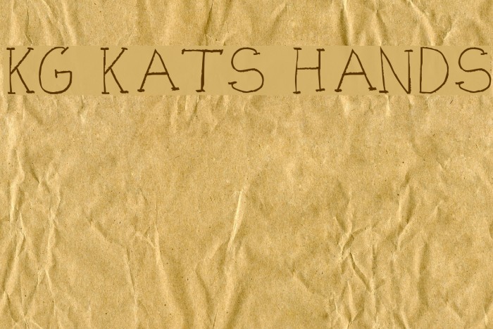 KG KAT'S HANDS Font examples