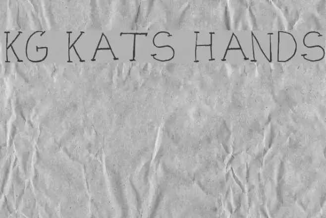 KG KAT'S HANDS Font examples