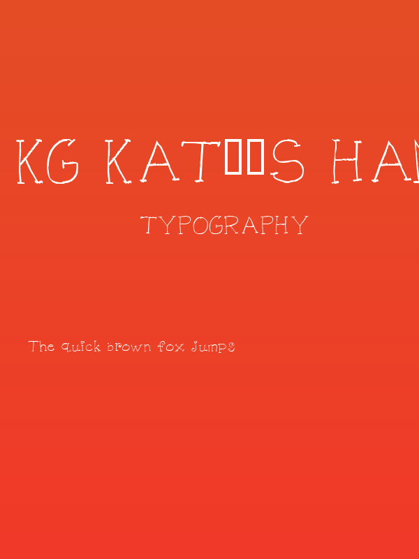 KG KAT'S HANDS Poster