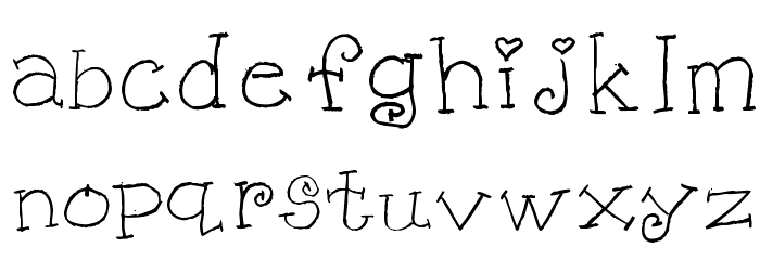 KG KAT'S HANDS Font LOWERCASE