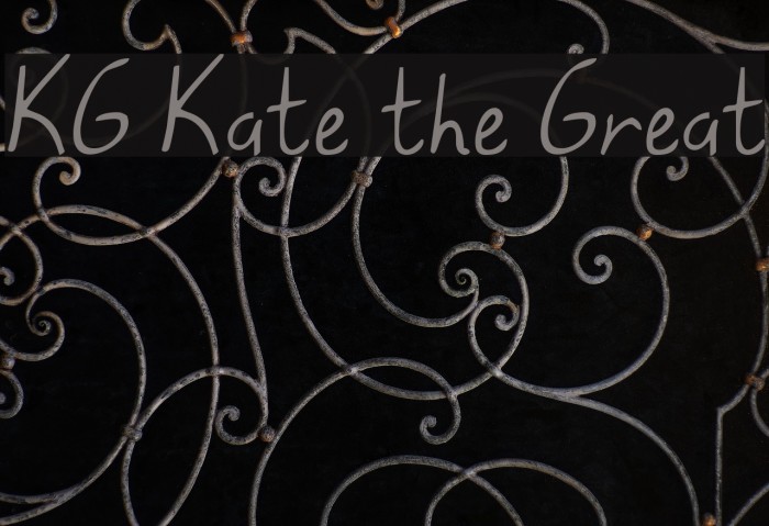 KG Kate the Great Font examples