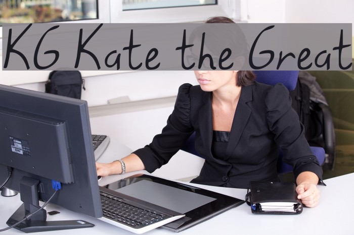 KG Kate the Great Font examples