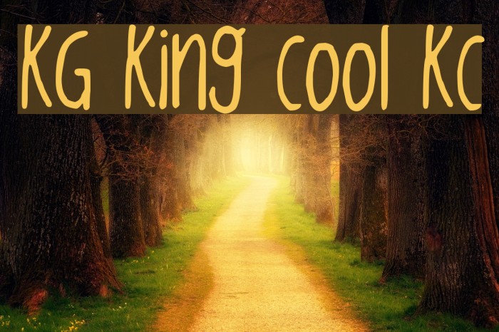 KG King Cool KC Font examples