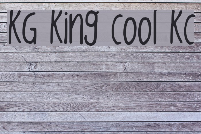KG King Cool KC Font examples