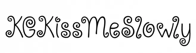KG Kiss Me Slowly  Frei Schriftart Herunterladen