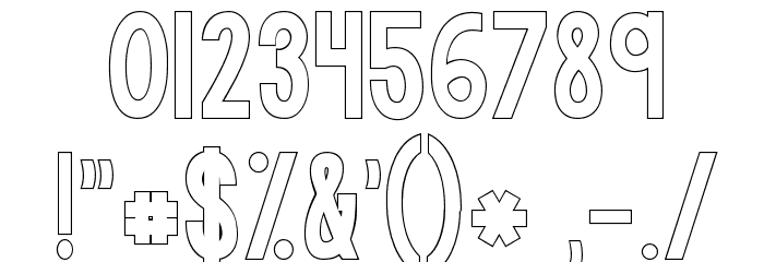 KG LET HER GO OUTLINE Font OTHER CHARS