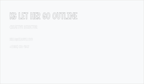 KG LET HER GO OUTLINE Business Card