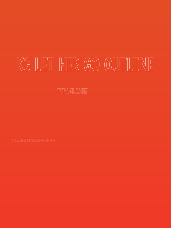 KG LET HER GO OUTLINE Poster