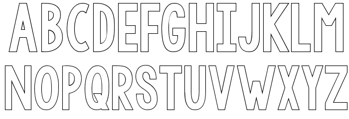 KG LET HER GO OUTLINE Font LOWERCASE