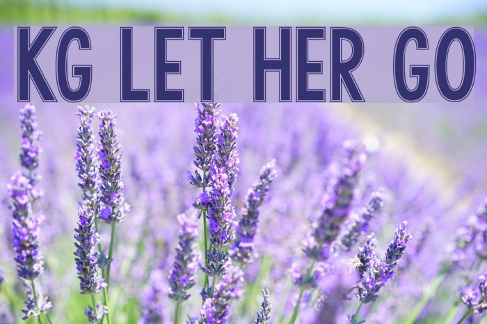 KG LET HER GO Font examples