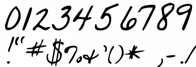 KG La Belle Aurore Font OTHER CHARS