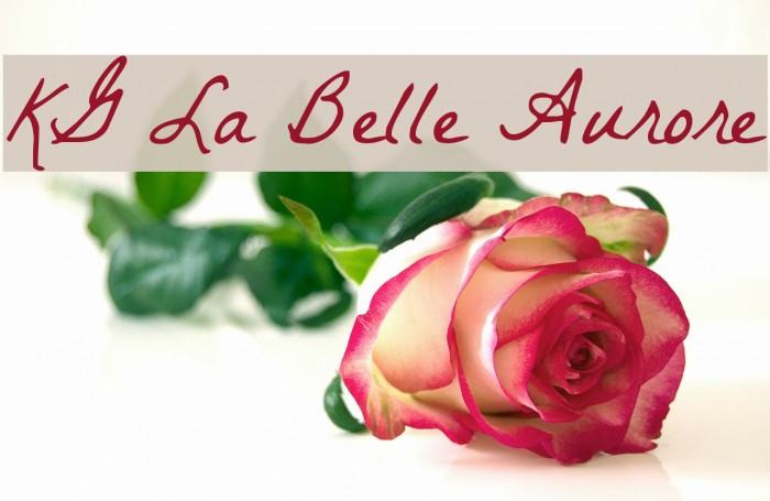 KG La Belle Aurore Font examples