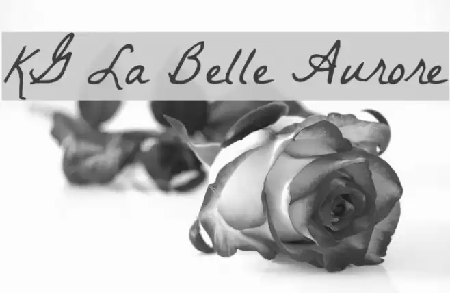 KG La Belle Aurore Font examples