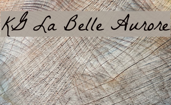 KG La Belle Aurore Font examples