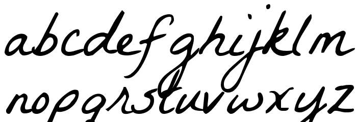 KG La Belle Aurore Font LOWERCASE