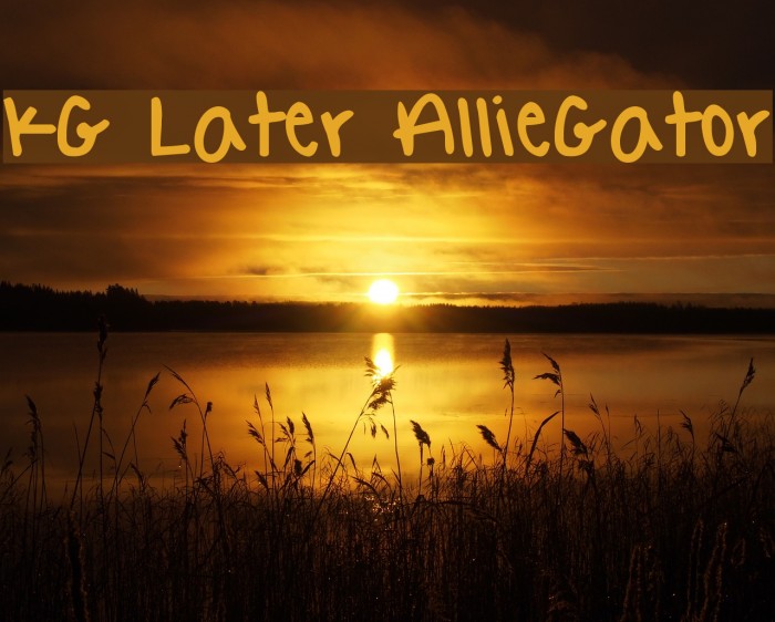 KG Later AllieGator Font examples