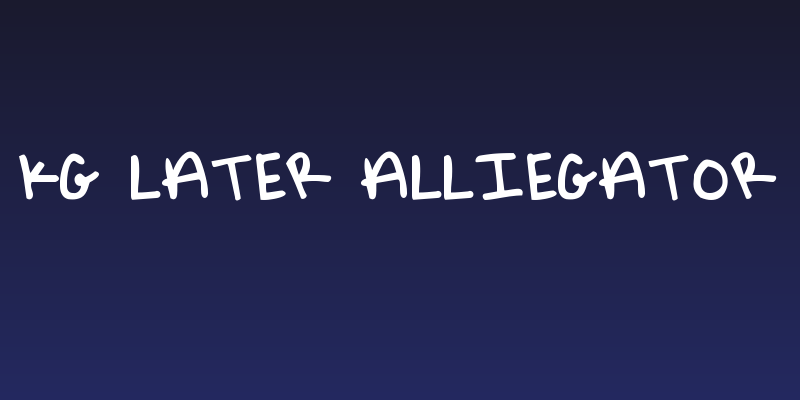 KG Later AllieGator Social Header