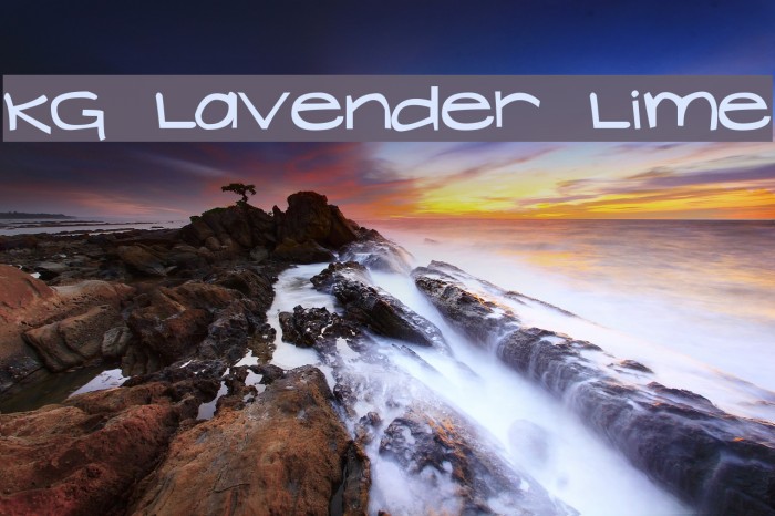 KG Lavender Lime Font examples