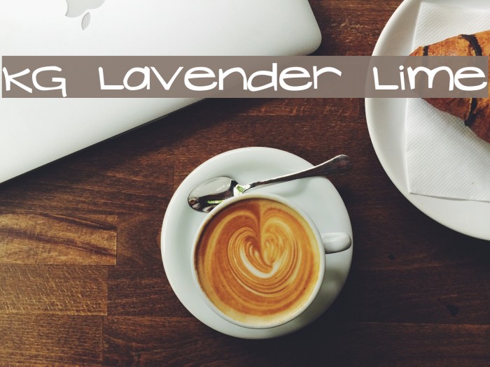 KG Lavender Lime Font examples