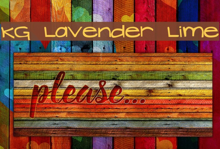 KG Lavender Lime Font examples