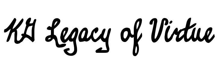 KG Legacy of Virtue  Frei Schriftart Herunterladen