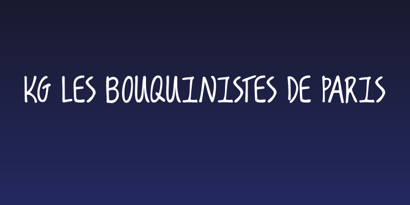 KG Les Bouquinistes de Paris Social Header