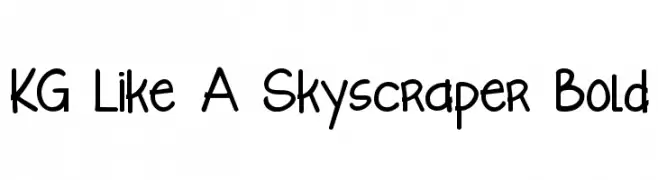KG Like A Skyscraper Bold  Frei Schriftart Herunterladen