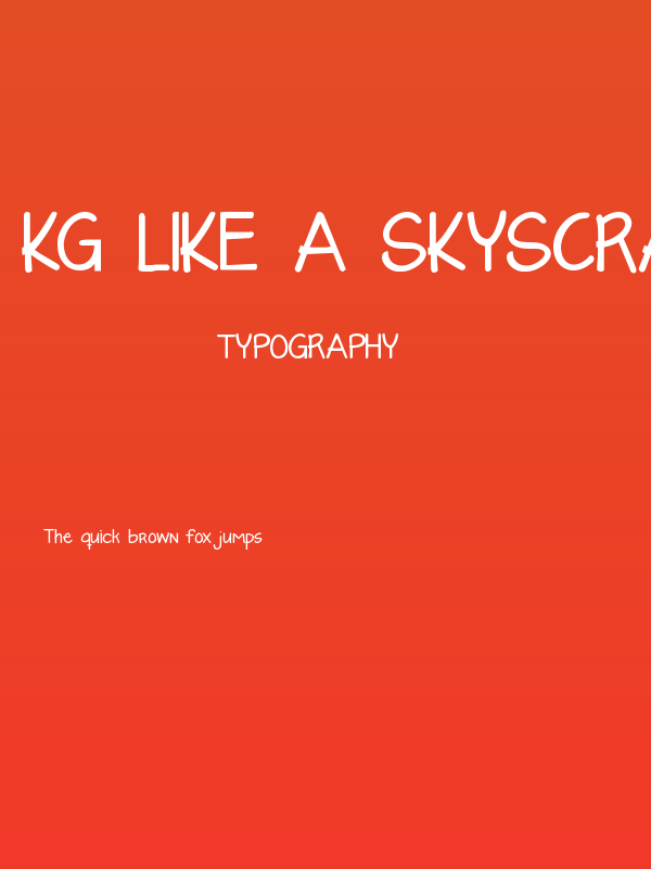 KG Like A Skyscraper Bold Poster
