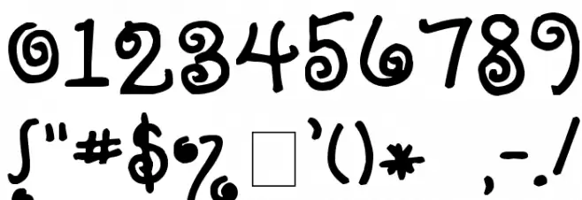 KG Lollipop Font OTHER CHARS