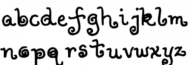 KG Lollipop Schriftart Kleinbuchstaben