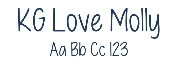 KG Love Molly Font Preview