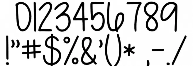 KG Love Molly Font OTHER CHARS