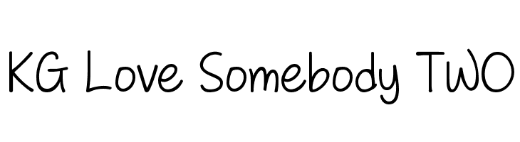 KG Love Somebody TWO Font