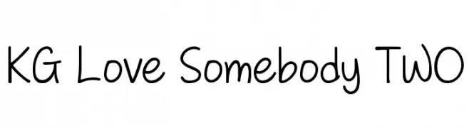 KG Love Somebody TWO  Frei Schriftart Herunterladen