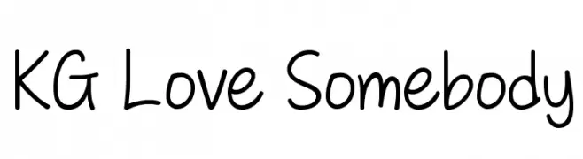 KG Love Somebody  Frei Schriftart Herunterladen