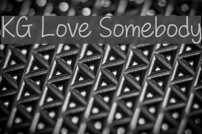 KG Love Somebody Font examples