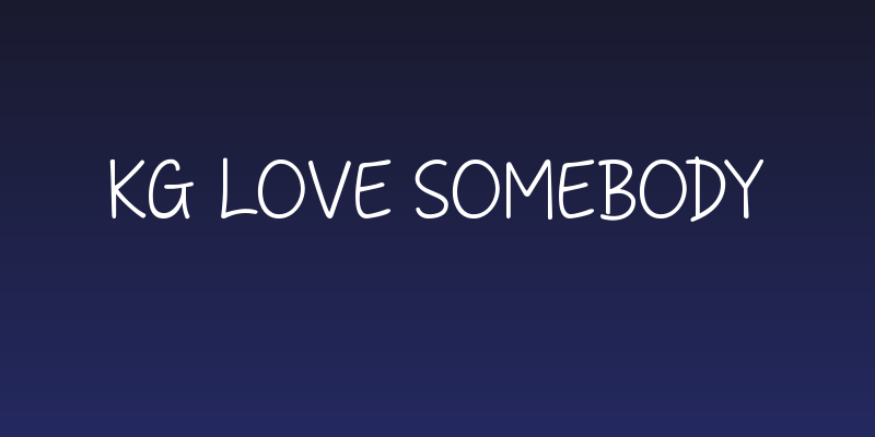 KG Love Somebody Social Header