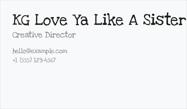 KG Love Ya Like A Sister Solid Business Card