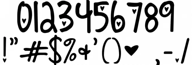 KG Love You Through It 2 Font Alte caractere