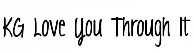 KG Love You Through It  Frei Schriftart Herunterladen