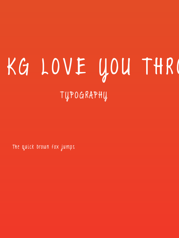 KG Love You Through It3 Poster