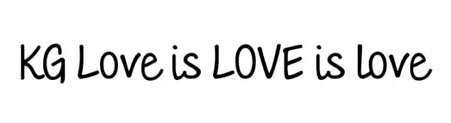 KG Love is LOVE is love  baixar fontes gratis