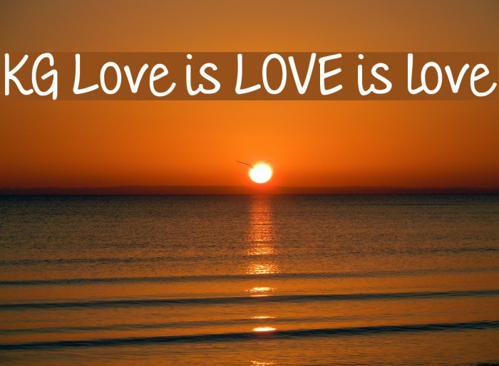 KG Love is LOVE is love Font examples