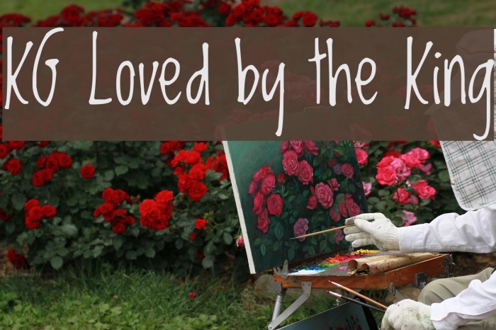 KG Loved by the King Font examples