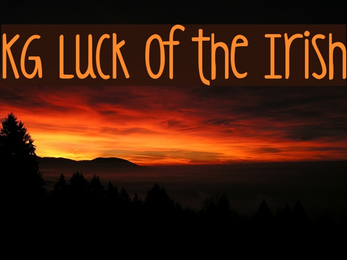 KG Luck of the Irish Font examples