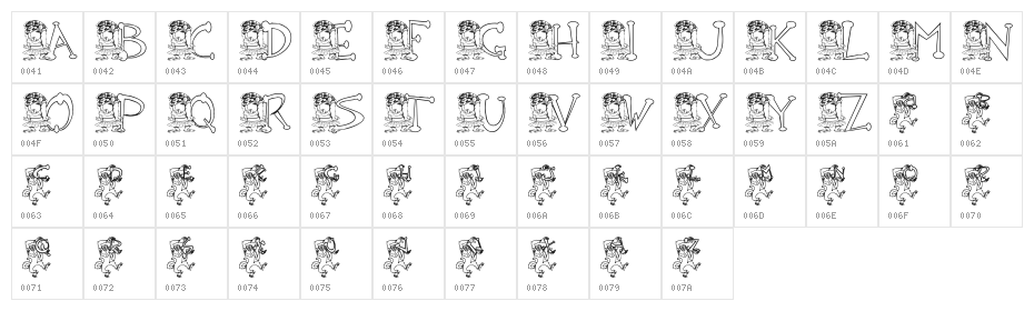 KG MONKEE Character Map