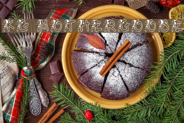 KG MOTHERGOOSE Font examples