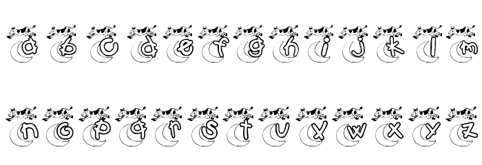 KG MOTHERGOOSE Font LOWERCASE