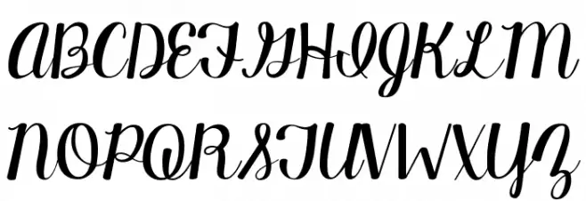 KG Manhattan Script 字体 大写