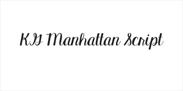KG Manhattan Script Logo